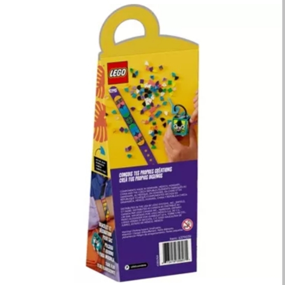 LEGO DOTS Neon Tiger Bracelet & Bag Tag 41945 DIY Craft Kit Bundle; 188pcs - Picture 2 of 6